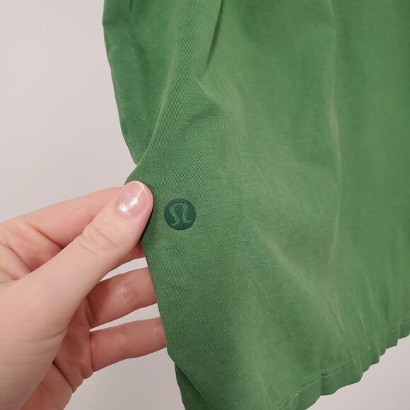 Lululemon Men T Shirt Pima Cotton Basic Green XL Crew Neck Athletic Gym - Picture 3 of 7